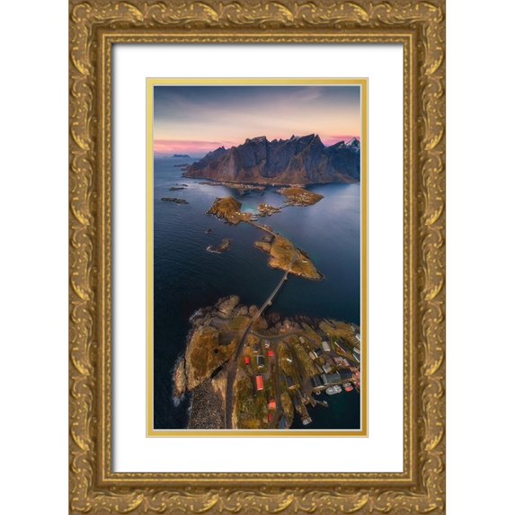 Xu, Mei 10x14 Gold Ornate Wood Framed with Double Matting Museum Art Print Titled - Connection