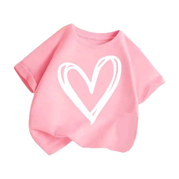 XuJwPNcy 2-11 Y Unisex Baby Summer Clothes Cotton Cute Graphic Tees Toddler Kids Crew Neck Short Sleeve T-Shirts Children Clothes