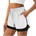 thumbnail image 1 of XuJwPNcy 2 in 1 Running Shorts for Women Athletic Shorts with Liner Casual Summer Shorts High Waist Gym Yoga Workout Shorts, 1 of 7