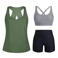 thumbnail image 1 of XuJwPNcy 3 Piece Womens Summer Tankini Swimsuits Plus Size Bathing Suits Swimwear Athletic Swim Tank Top with Bra and Boyshorts, 1 of 4