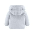 thumbnail image 1 of XuJwPNcy Baby Boys Girls Fleece Jacket with Hood Zip up Cute Jumpsuit for Infant Newborn Fuzzy Jacket Hooded Romper, 1 of 3