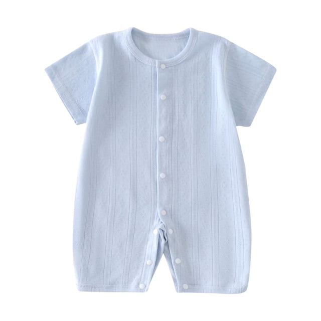 XuJwPNcy Baby Boys Girls Short Sleeve Romper Cotton Spring Summer Solid Jumpsuit Clothes Outfits Infant Newborn Clothes