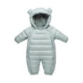 thumbnail image 1 of XuJwPNcy Baby Snowsuit Boys Girls Winter Clothes Infant Warm Jacket Newborn One Piece Coat with Hooded 3-24 Months, 1 of 7