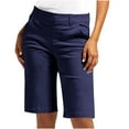 thumbnail image 1 of XuJwPNcy Bermuda Shorts Womens 7 Inch Inseam High Rise Stretch with Pockets Golf Short Pull on Straight Leg Vacation Outfits, 1 of 6