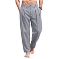 thumbnail image 1 of XuJwPNcy Cotton Linen Pants Men Breathable Pleated Front Trousers Casual Soft Pants Beach Vacation Outfit Big and Tall(Gray,Large), 1 of 6