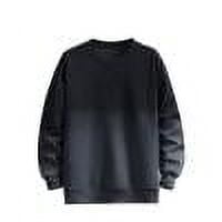 XuJwPNcy Crewneck Sweatshirts Mens Long Sleeve Solid Color Casual Lightweight Fleece Pullover Soft Fall Fashion Hoodies锛圔lack,Medium)