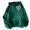 thumbnail image 1 of XuJwPNcy Fleece Hoodies for Women Fall Winter Pullover Tops Pocket Soft Casual Hooded Sweatshirts Women Long Sleeve Shirts, 1 of 4