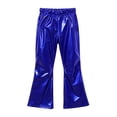 thumbnail image 1 of XuJwPNcy Girls' Flared Pants Fashion Festival Dance Pants Wide Leg Bell Bottom Trousers(Blue,12-13 Years), 1 of 5