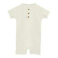 thumbnail image 1 of XuJwPNcy Infant Knit Clothes Baby Boy Girl Romper Newborn Solid Short Sleeve One Piece Spring Fall Jumpsuit Clothes, 1 of 5