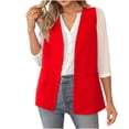 thumbnail image 1 of XuJwPNcy Lightweight Cardigans for Women Sleeveless Open Front Coats Trendy Casual Work Office Blazer Fall Suit Jackets, 1 of 7