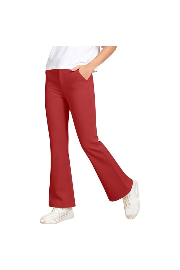 Little Girls Boys Flare Pants Summer Soft Bell Bottom Trousers Kids Teens Comfortable Yoga Pants for Athletic Training