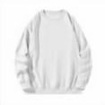 thumbnail image 1 of XuJwPNcy Men's Sherpa Lined Sweatshirts Big and Tall Fleece Pullover Basic Tops Warm Crewneck Fall Winter Sweatshirt（White,X-Large), 1 of 6