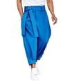 thumbnail image 1 of XuJwPNcy Mens Pants Lightweight Fashion Harem Pants Soft Tie Side Trousers with Pockets Loose Casual Outfit Clothing(Blue,Small), 1 of 7