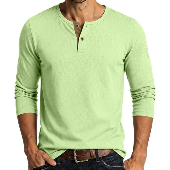 XuJwPNcy Mens T Shirts Soft Cotton Linen Button Henley Shirts Casual Basic Tops Comfy Breathable Fall Clothes for Men