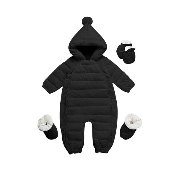 XuJwPNcy Newborn Baby Clothes Zip Jumpsuit Fall Winter Snowsuit Cute Boys Girls Clothes Baby Infant Jacket with Hooded