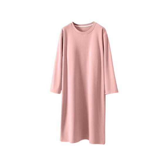 XuJwPNcy Nightgowns for Women Fleece Lined Long Sleeve Sleepwear Fall Winter Sleep Shirts Loose Comfy Nightshirt