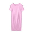 thumbnail image 1 of XuJwPNcy Sleep Shirts for Women Short Sleeve Night Shirts for Sleeping Nightgown Soft Nightdress Pullover Loungewear, 1 of 4