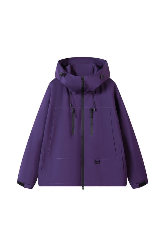 Snowboard Jacket Men Baggy Hooded Jacket Winter Clothing for Outdoor Unisex Lightweight Casual Jacket