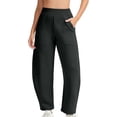 thumbnail image 1 of XuJwPNcy Sweatpants Women High Waist Straight Leg Cropped Pants Baggy Active Trousers Ladies Training Workout Outfits, 1 of 7