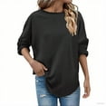 thumbnail image 1 of XuJwPNcy Sweatshirts for Women Long Sleeve Pullover No Hood Casual Crew Neck Lightweight Basic Pullover Tops Fall Fashion（Brown,XX-Large), 1 of 3