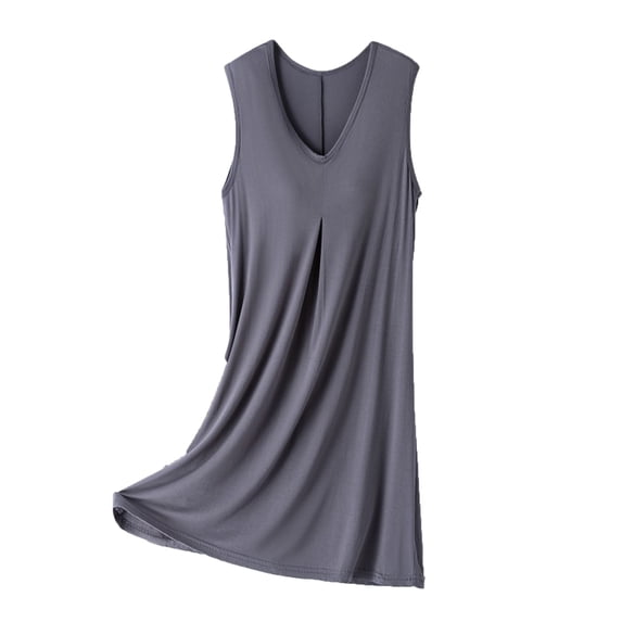 XuJwPNcy Tank Nightgown for Women Sleeveless Sleepshirts with Wide Strap Summer Loose Comfy Night Dress Sleepwear