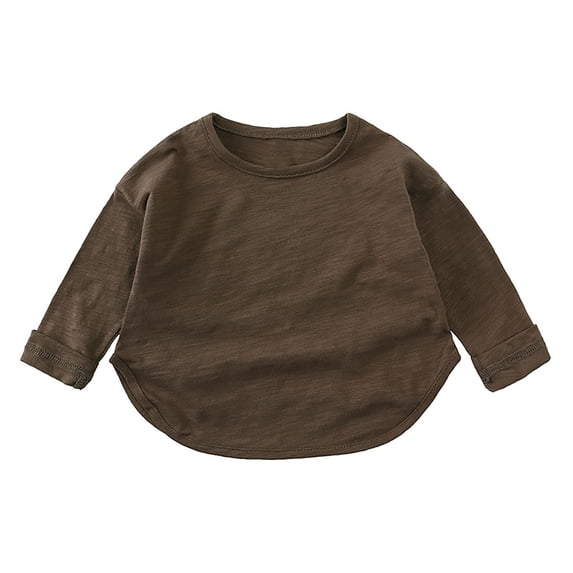 XuJwPNcy Toddler Girls Boys Long Sleeve Tops Unisex Baby Cotton Base Layer Shirts Kids Comfortable Soft Clothes 1-7 T