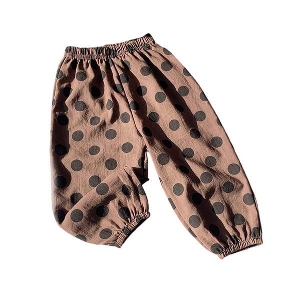 XuJwPNcy Unisex Baby Pants Infant Polka Dots Cinch Bottom Harem Pants Kids Comfortable Elastic Waist Bloomers 1-9 Years