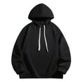 thumbnail image 1 of XuJwPNcy Unisex Hoodie for Men Oversized Drawstring Hooded Sweatshirt Fall Fashion Long Sleeve Athletic Pullover Top（Black,3X-Large), 1 of 3