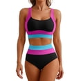 thumbnail image 1 of XuJwPNcy Women 2 Piece Summer Swimsuits High Waisted Bikini Sets Butt Lifting Swim Bottom Wide Straps Bathing Suit, 1 of 6