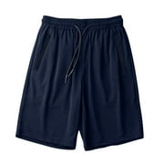 XuJwPNcy Women's Athletic Shorts Mesh Basketball Active Loose Pull-On Shorts with Zipper Pockets 5" Inseam Running Shorts