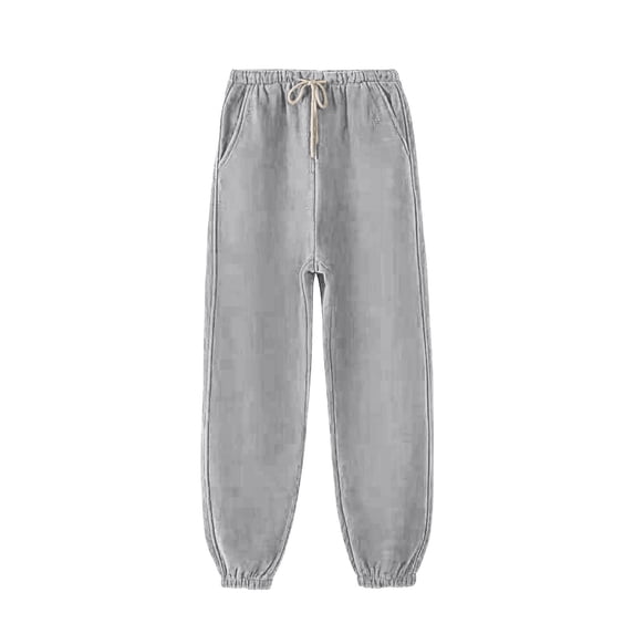 XuJwPNcy Women's Fleece Jogger Sweatpant Fall Fashion Baggy Lounge Bottoms High Waisted Drawstring Workout Joggers(Gray,5X-Large)
