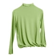 thumbnail image 1 of XuJwPNcy Women's Long Sleeve T Shirts Mock Turtleneck Slim Fit Tops Basic Tees Casual Soft Comfy Layer Tee Tops, 1 of 5