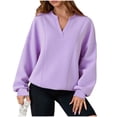 thumbnail image 1 of XuJwPNcy Women's Oversized Sweatshirts Long Sleeve Women Fall Clothes V Neck Loose Pullover Tops Winter Outfifs for Women（Light Blue,Large), 1 of 5
