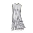 thumbnail image 1 of XuJwPNcy Women's Soft Nightgown Striped Sleep Dress Summer Short Sleeve Midi Sleepwear with Built in Bra Comfy Sleepshirt, 1 of 3