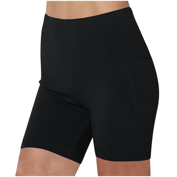 XuJwPNcy Womens Biker Yoga Shorts with Pocket Plus Size High Waisted Tummy Control 5 Inch Workout Athletic Gym Shorts
