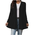 thumbnail image 1 of XuJwPNcy Womens Fall Clothes Open Front Long Sleeved Peplum Cardigan Medium Solid Color Casual Knit Tunic Outfits, 1 of 3