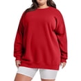 thumbnail image 1 of XuJwPNcy Womens Plus Size Sweatshirts Long Sleeve Fleece Pullover Fall Fashion Crew Neck Tops Winter Clothing for Women, 1 of 6