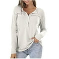 thumbnail image 1 of XuJwPNcy Womens Plus Size Tops Long Sleeve Button V Neck Casual Fashion Shirts Oversized Spring Pullover Top, 1 of 5