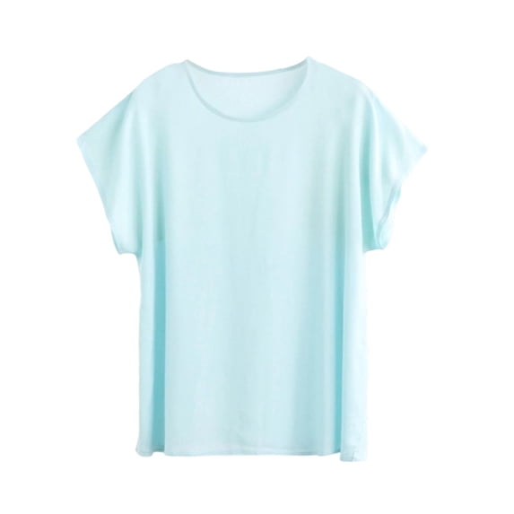 XuJwPNcy Womens Summer Tops Lightweight Basic Round Neck Tee Casual Short Sleeve Plus Size Tshirts Thin Soft Clothes