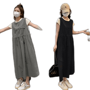 Xuan Yiju Korean Version Of The Ageing Back Dress Black L