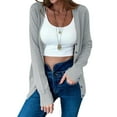 thumbnail image 1 of Xuanfei Women Button Down Long Sleeve V Neck Solid Color Ribbed Knit Cardigan, 1 of 4