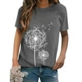thumbnail image 1 of Xuanfei Women Dandelion Print Round Neck Short Sleeve T-Shirt, 1 of 2