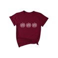 thumbnail image 1 of Xuanfei Women Flower Graphic Printed Crew Neck Short Sleeve T-Shirt, 1 of 7
