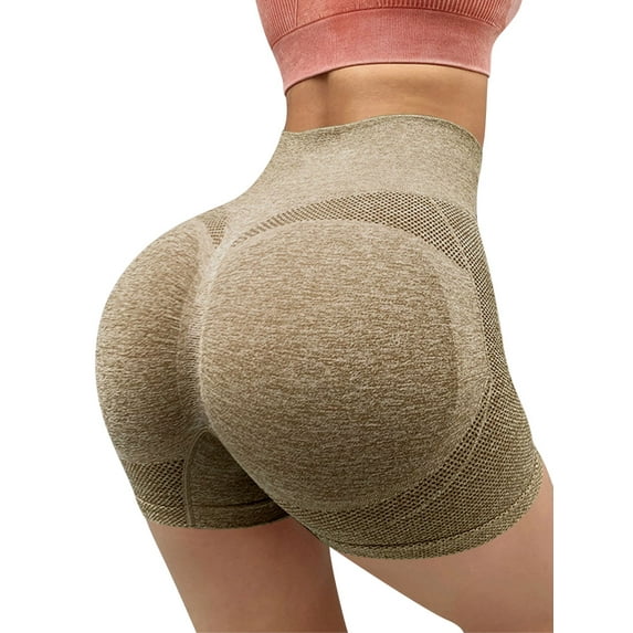 Xuanfei Women High Waisted Butt Lift Tummy Control Workout Shorts