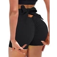 thumbnail image 1 of Xuanfei Women Pure Color High Waisted Seamless Elastic Yoga Shorts, 1 of 3