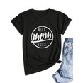 thumbnail image 1 of Xuanfei Women Wife Mom Boss Letter Print Short Sleeve T-Shirt, 1 of 7