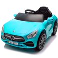 thumbnail image 1 of Licensed Benz CLS 350 12V Electric Ride on Car with Bluetooth Music, LED Lights, Spring Suspension, Toddler First Car, Battery Powered Electric Vehicle with Parent Remote Control (Blue), 1 of 9