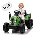 thumbnail image 1 of Xuanlur 12 V Tractor Trailer Powered Ride-On Toy with Remote Control, Power Display and USB Port, 1 of 7