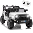 thumbnail image 1 of 12V Kids Electric Vehicles for Kids, Ride on Toys w/Parent Remote Control,USB, Music, LED Lights, Bluetooth, Gift for Boys Girls (White), 1 of 7