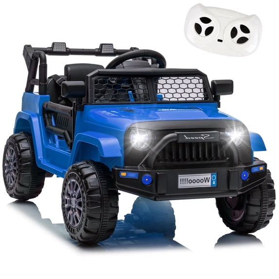 Xuanlur 12V Kids Electric Vehicles for Kids, Ride on Toys w/Parent Remote Control,USB, Music, LED Lights, Bluetooth, Gift for Boys Girls (Blue)